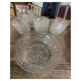 25pc Clear Glass Bowl + Sherbert DIshes