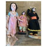 (3) Vintage Ethnographic Dolls