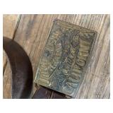Vintage Brass UNION PACIFIC RAILROAD Buckle Belt