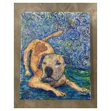 CUTE DOG PAINTING by Waco Artist