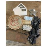 LOT: Paperweight, Printing Block + More