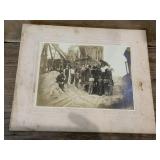Antique MINERS Mine Shaft Workers Photo