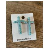 Turquoise Navajo Cross Earing - Gorgeous