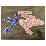 Antique Poison Bottle Labels