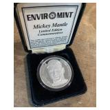 1oz MICKEY MANTLE Fine Troy Silver Coin