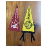 (2) Central TEXAS Felt Pennants c.1937
