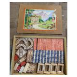Antique Toy WOOD BLOCKS SET - IN BOX