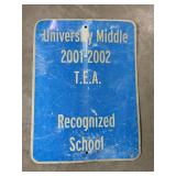 Waco City - School/Street Sign Metal