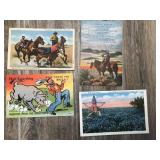 Vintage Lot of TEXAS Cowboy Postcards