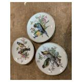 (3) Vintage Miniature Bird Plates