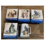 Lot of 4 NORMAN ROCKWELL Mugs