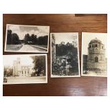 (4) RPPC Real Photo Postcards - Old Buildings +