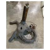 Vintage, Large Real Wood Lamp Base