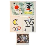 4pc Joan Miro Original Color Lithographs