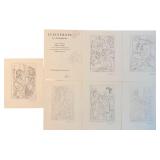 7pc Pablo Picasso "Lysistrata" Original Etchings