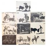 10pc Pablo Picasso "Toros y Toreros" Lithos