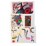 4pc Joan Miro Original Color Lithographs
