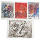 4pc Marc Chagall "Derriere Le Miroir" 1977