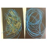 Hans Hartung Double Lithograph Composition