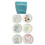 6pc Licensed Decorative Picasso Plate Set