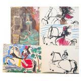 5pc Pablo Picasso "Toros y Toreros" 1961 Lithos