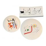 3pc Joan Miro (After) Ceramic Plates