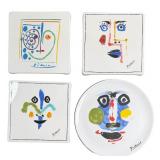 4pc Picasso Living Ceramic Plates