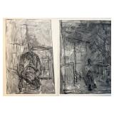 2pc Alberto Giacometti Original Lithographs