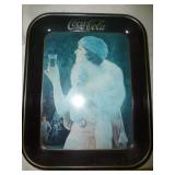 Coca Cola Party Girl Vintage Metal Serving Tray