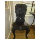 Japan Meiji Period Black Lacquer Dragon Chair