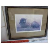 Charles Beckendorf 'Bison' Signed Framed Art Print