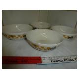 4pc Set John Deere Tractor Ceramic Bowls