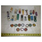 Vintage HotWheels Collector Badges & Model Cars