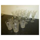 Pressed Glass Tumblers Glass & Crystal Stem Ware