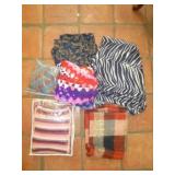 Hand Made Crochet & Fleece Throws / Lap Blankets