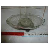 Vintage Silver Plate & Glass Lazy Susan