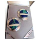 Sterling Silver Fossilized Walrus Ivory Earrings