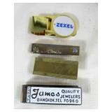 5pc Vintage Money Clips Bangkok, Advertising, Etc