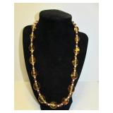 Baltic Amber Bead & Sterling Silver 18" Necklace