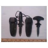 2pc - Push Dagger & Mini Dagger w/ Sheaths