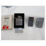 3pc - Zippo Lighters & Zippo Case