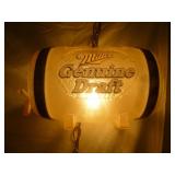 Miller Genuine Draft Hanging Keg Bar Light