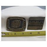 2pc Brass Belt Buckles - Ammco & Bethtel