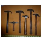6pc Vintage to Antique Hammer Selection