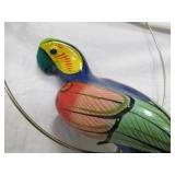Colorful Ceramic 15" Parrot on Perch