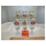 Set of 6 Stella Artois Belgium Beer Goblets