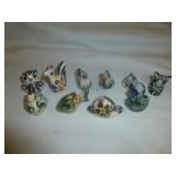 Talavera Mexico Ceramic Animal Miniatures & Box