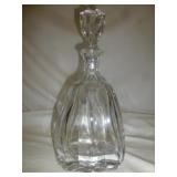 Sasaki Lead Crystal Decanter w/ Faceted Stopper