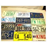 12pc Vintage Metal License Plates
