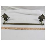 Antique Cast Brass Victorian Style 22" Towel Bar